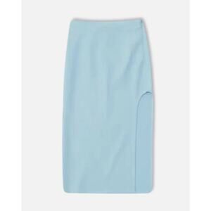 Abercrombie & Fitch Pastel Blue Slit Midi‎ Skirt Minimalist Cleangirl NWT XS